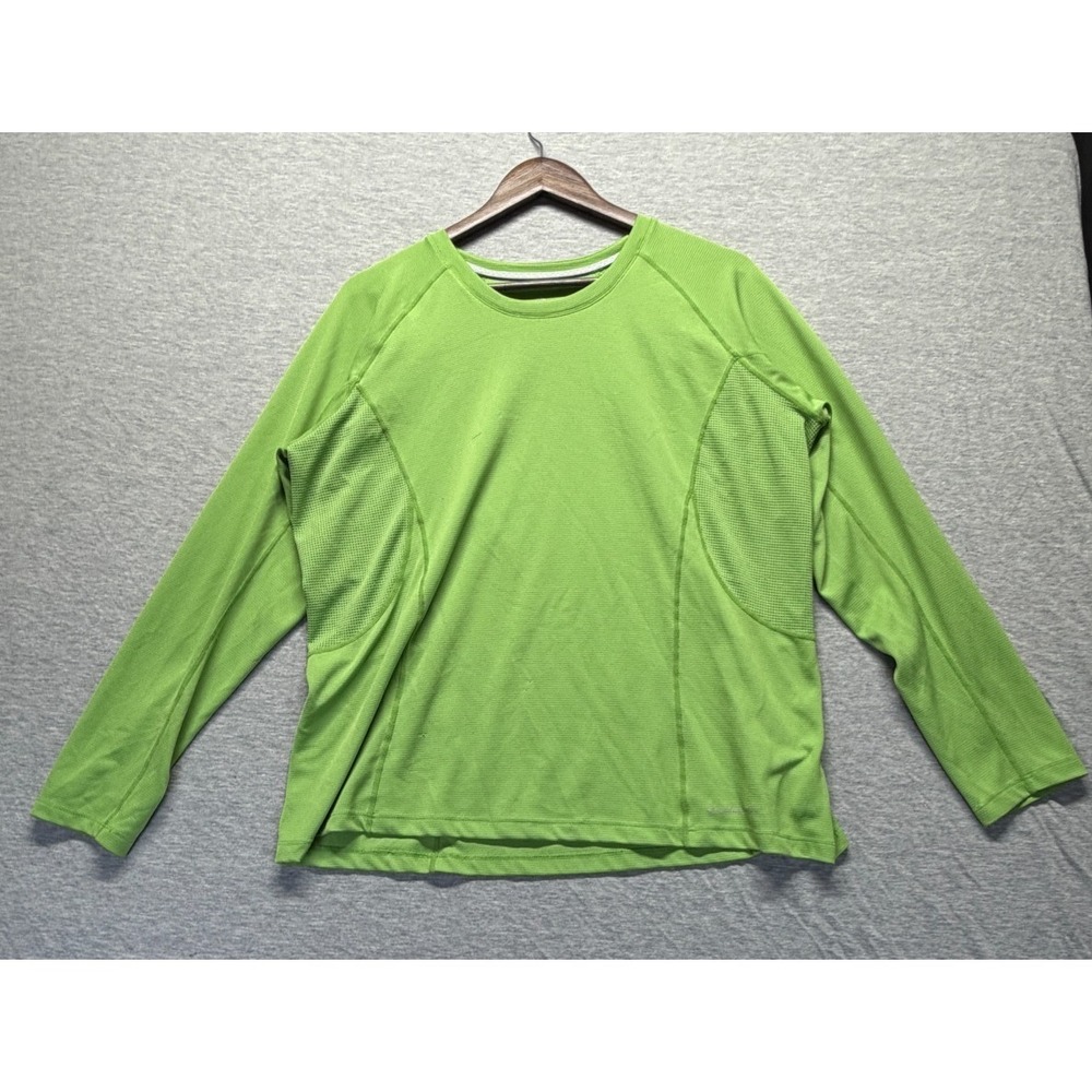 Moving Comfort Athletic Shirt Women's 2X Green Moisture Wicking Gym & Training